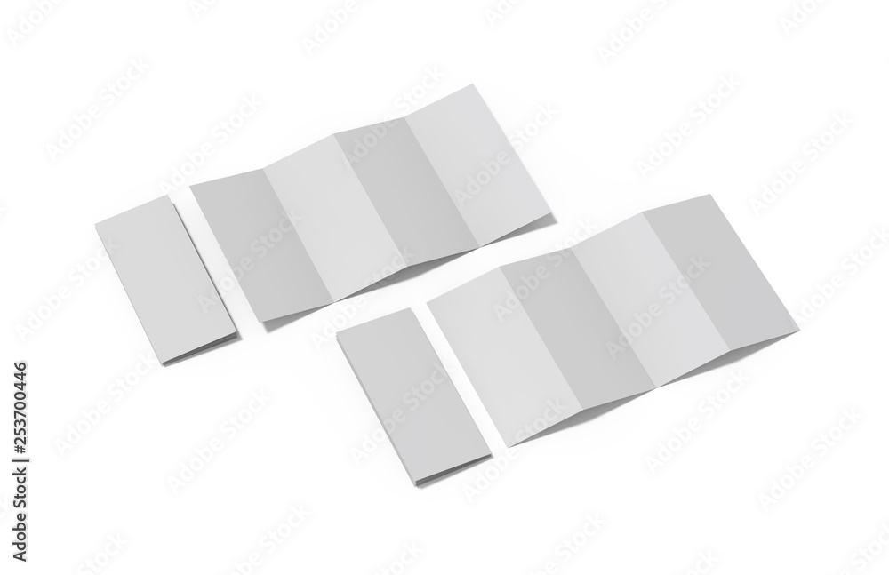 Accordion fold brochure, four fold brochure, eight pages four panel