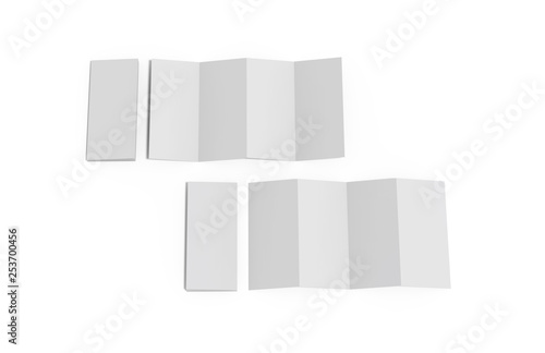 Принти на полотні Accordion fold brochure, four fold brochure, eight pages four panel leaflet, con