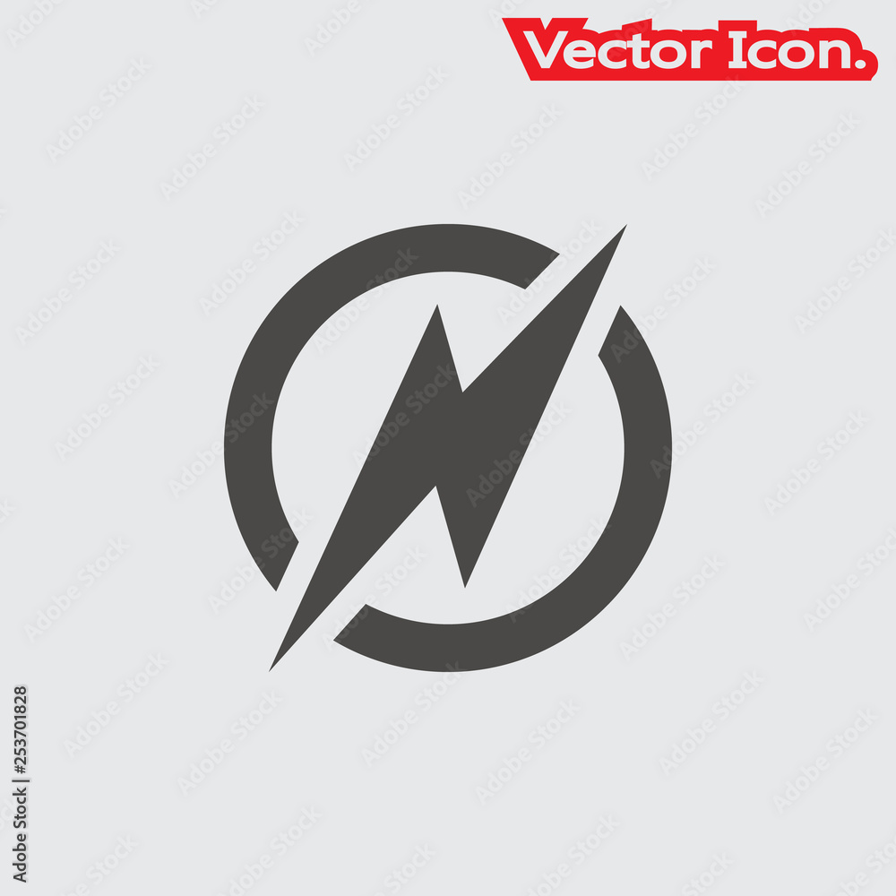 Lightning bolt. Icon isolated sign symbol and flat style for app, web and digital design. Vector illustration. Lightning bolt. Icon isolated sign symbol and flat style for app, web and digital design. Vector illustration.