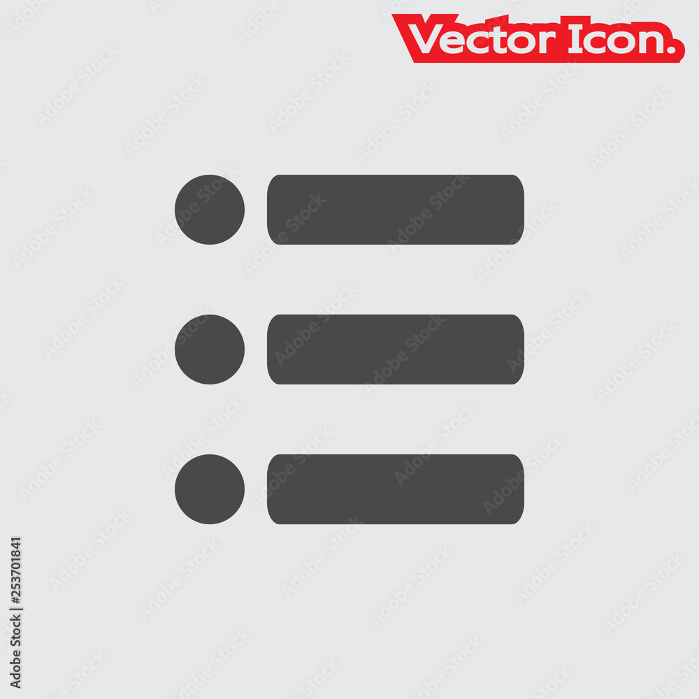 Menu icon isolated sign symbol and flat style for app, web and digital design. Vector illustration. Menu icon isolated sign symbol and flat style for app, web and digital design. Vector illustration.