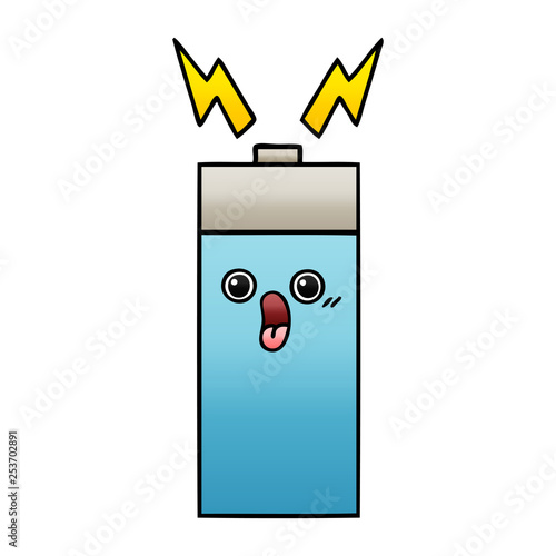 gradient shaded cartoon battery