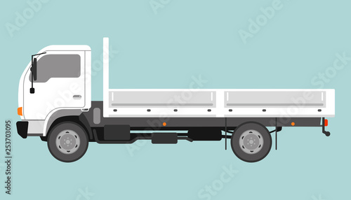 small dump truck,  vector illustration, flat style