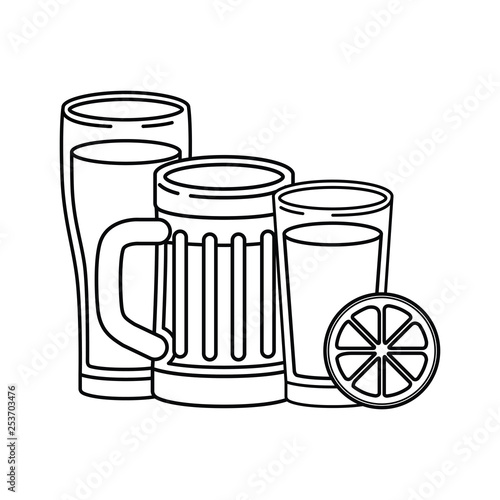 beer with foam isolated icon