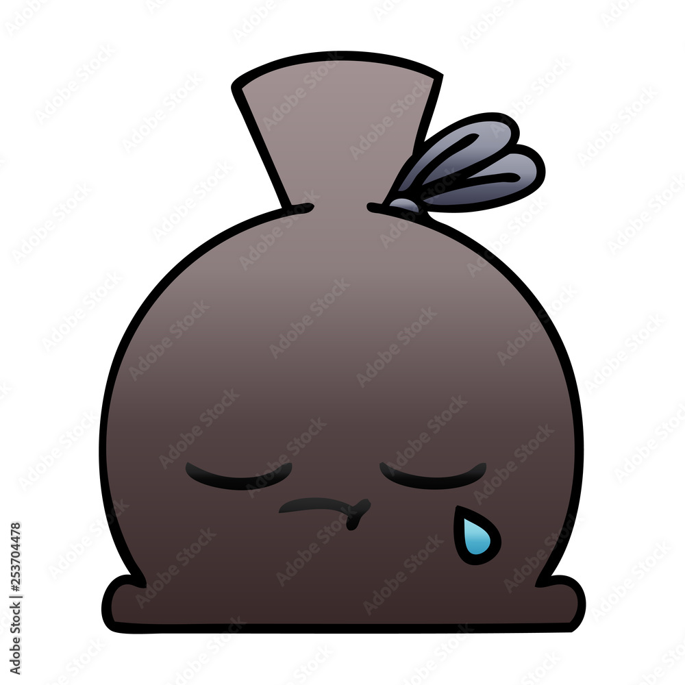 gradient shaded cartoon sack gradient shaded cartoon sack