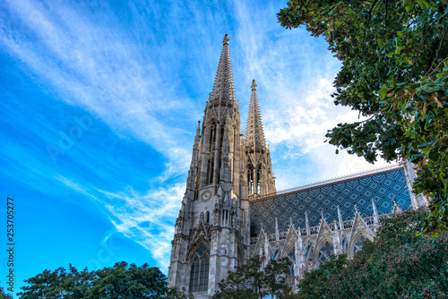 Photography Vienna Votive Church on a Sunny day. Austria
