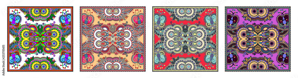 Traditional ornamental floral paisley bandanna Traditional ornamental floral paisley bandanna
