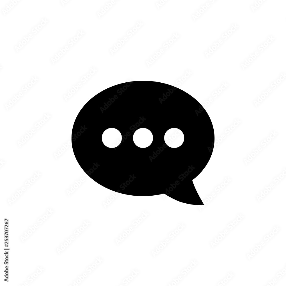 Chat icon vector. Chat Icon in trendy flat style. Speech bubble symbol Chat icon vector. Chat Icon in trendy flat style. Speech bubble symbol