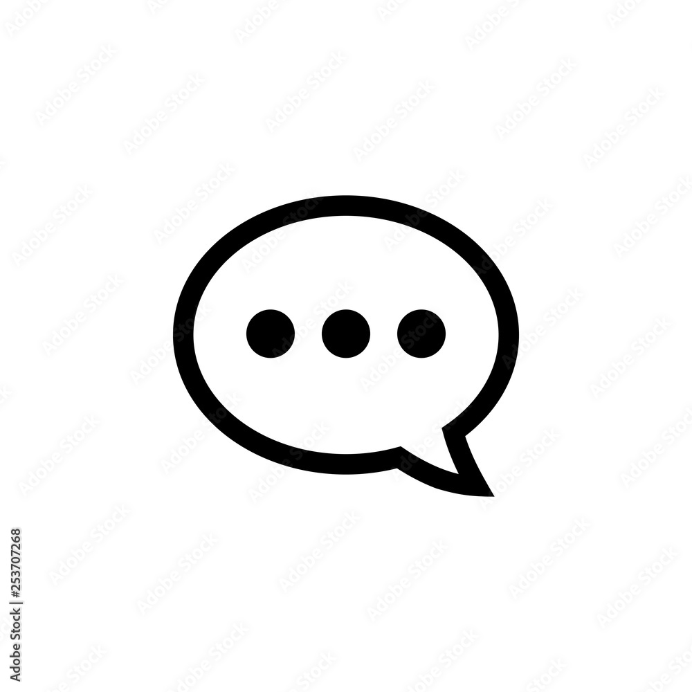 Chat icon vector. Chat Icon in trendy flat style. Speech bubble symbol Chat icon vector. Chat Icon in trendy flat style. Speech bubble symbol