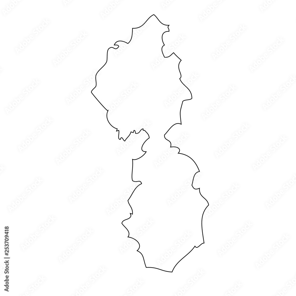 North West England - map region of England