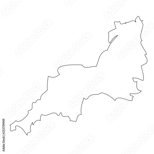 South West England - map region of England photo