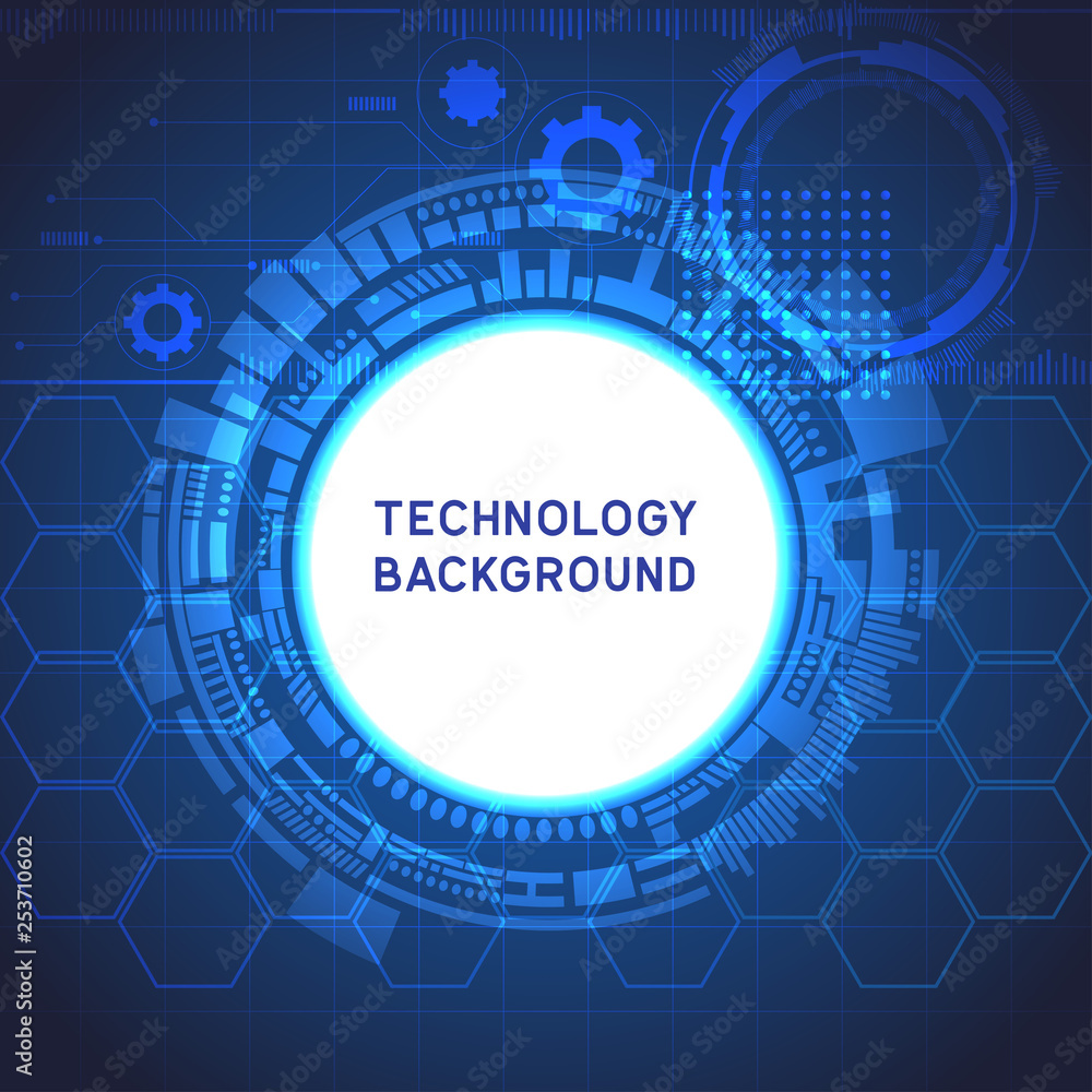 high computer technology  for technology business or education background. vector illustration