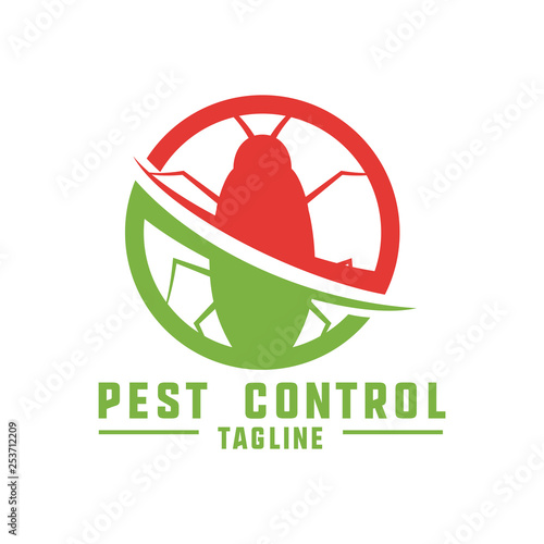 pest control logo for fumigation business. vector illustration 