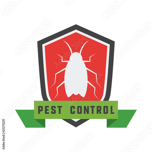 pest control logo for fumigation business. vector illustration 