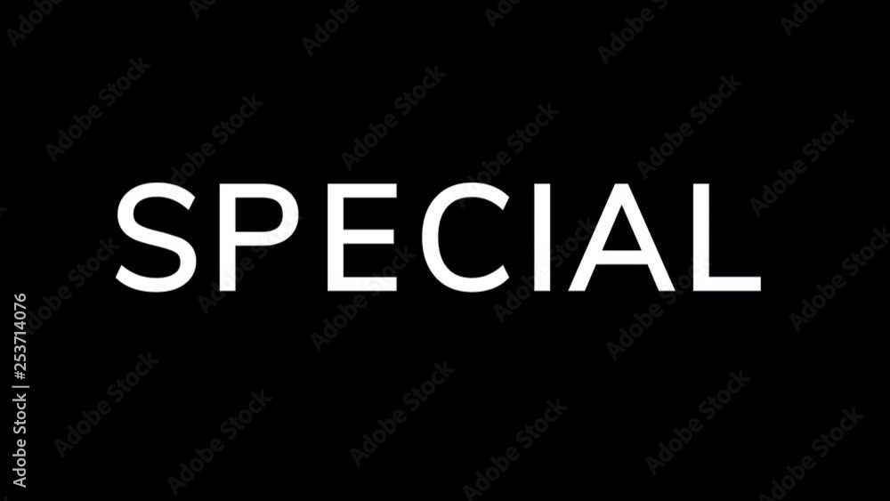 From the Glitch effect arises text SPECIAL. Then the TV turns off. Alpha channel Premultiplied - Matted with color black From the Glitch effect arises text SPECIAL. Then the TV turns off. Alpha channel Premultiplied - Matted with color black