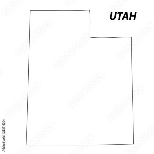 Utah - map state of USA