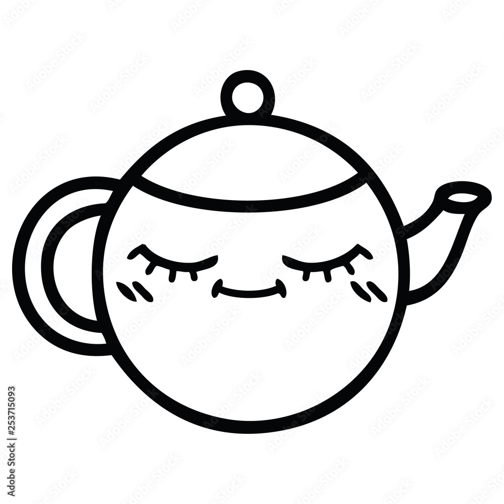 line drawing cartoon teapot line drawing cartoon teapot