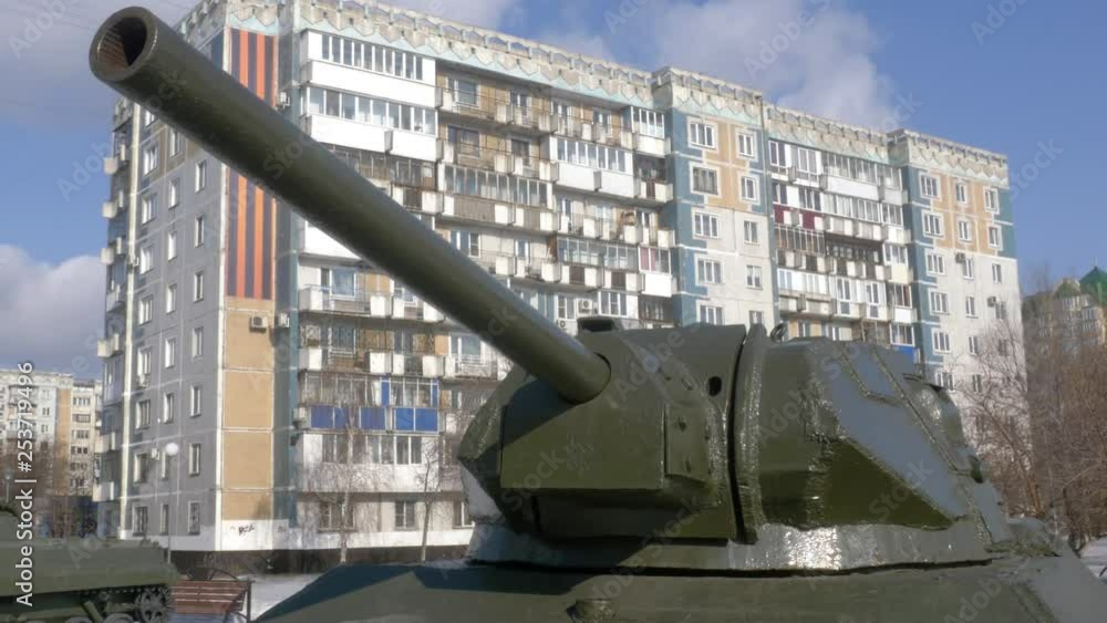 T-34-76 tank. Zhukov square in Novokuznetsk. T-34-76 tank. Zhukov square in Novokuznetsk.