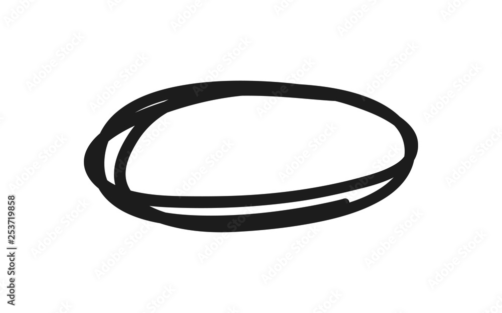 Hand drawn set of objects for design use. Black Vector doodle ellipses on white background. Abstract pencil drawing. Artistic illustration grunge elements Hand drawn set of objects for design use. Black Vector doodle ellipses on white background. Abstract pencil drawing. Artistic illustration grunge elements