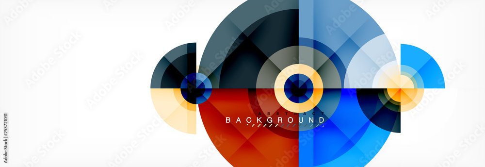 Round circles and triangles abstract background Round circles and triangles abstract background