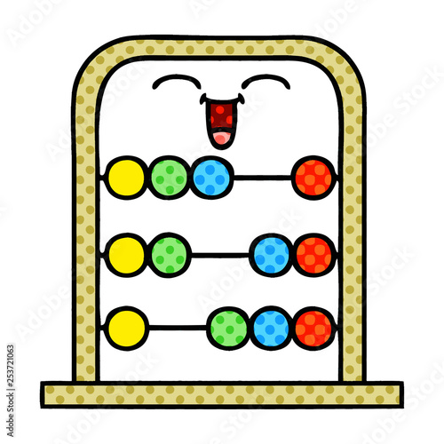comic book style cartoon abacus