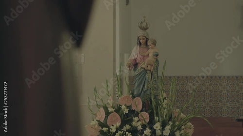 Saint Antonio Patron Saint of a Portuguese church in feast with Our Lady Patron Saint photo