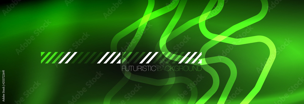 Dark neon light glowing template, abstract vector background lines Dark neon light glowing template, abstract vector background lines