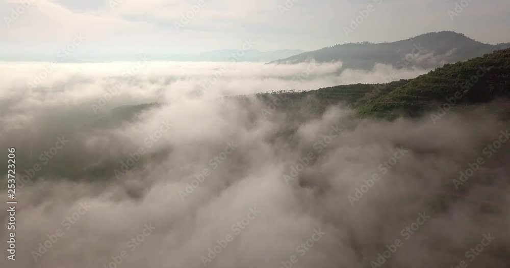 Beautiful area view landscape of hill area covered by fog in Malaysia Beautiful area view landscape of hill area covered by fog in Malaysia