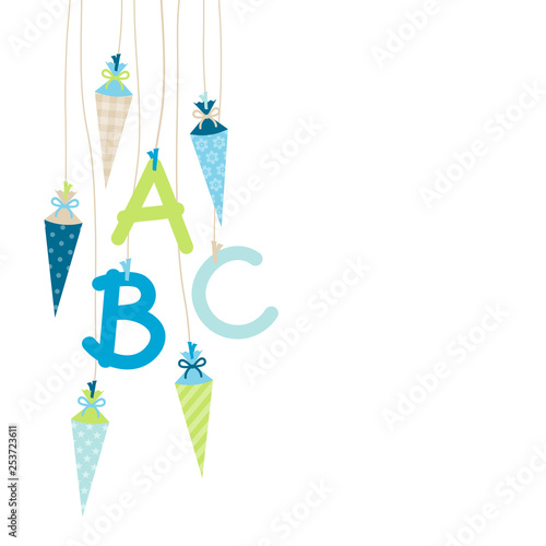 Hängende Schultüten & ABC Junge