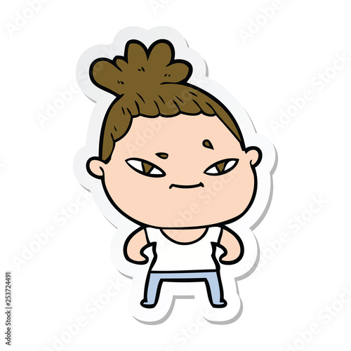 Wallpaper Mural sticker of a cartoon woman Torontodigital.ca