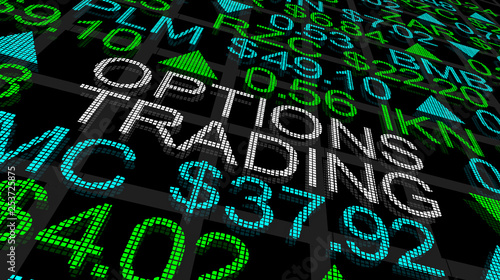 Canvas Print Options Trading Stock Market Ticker 3d Illustration