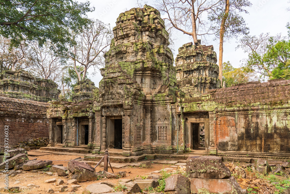 Sanctuary with tower. Ta Prohm temple, Cambodia