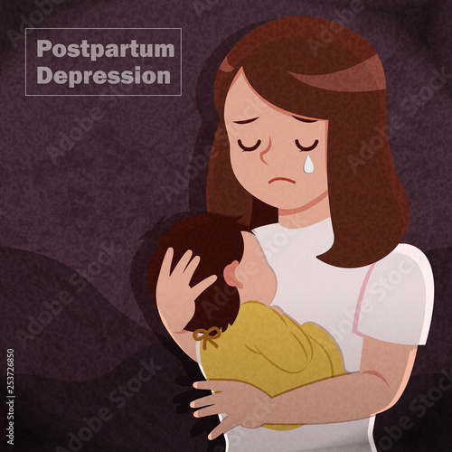 postpartum depression concept