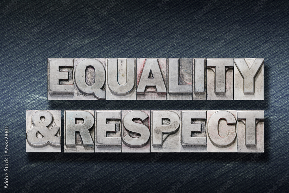 Naklejka premium equality and respect den