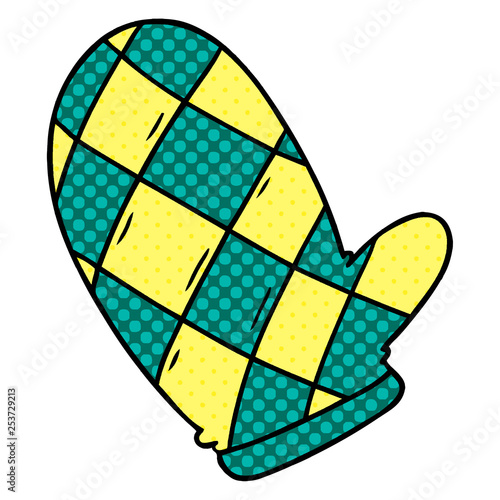 cartoon doodle of an oven glove