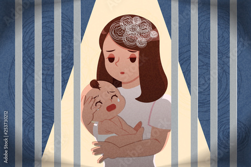 postpartum depression concept