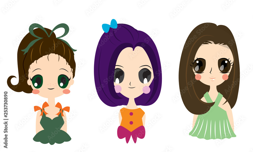 Cute woman character design Cute woman character design
