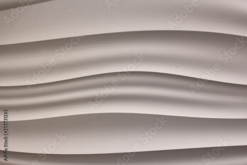 White image pattern curved wavy lines background object plaster texture