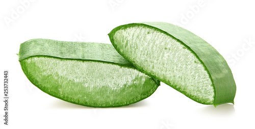 Fresh sliced Aloe Vera leaf