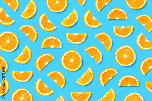 Fruit pattern of orange slices