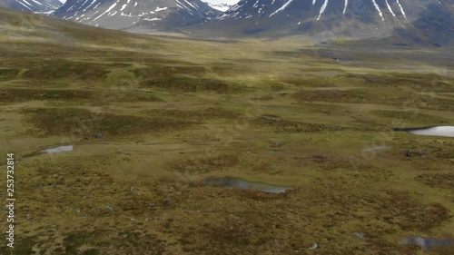 Overhead shot of Salka Mountain on the Kungsleden Trail in northern Sweden photo