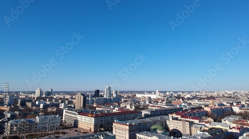 Aerial view of Minsk, Belarus near main train station © Egor Kunovsky