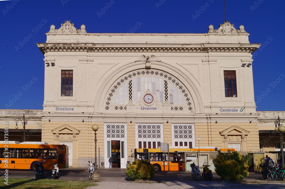 Railway station of Livorno, Tuscany, Italy