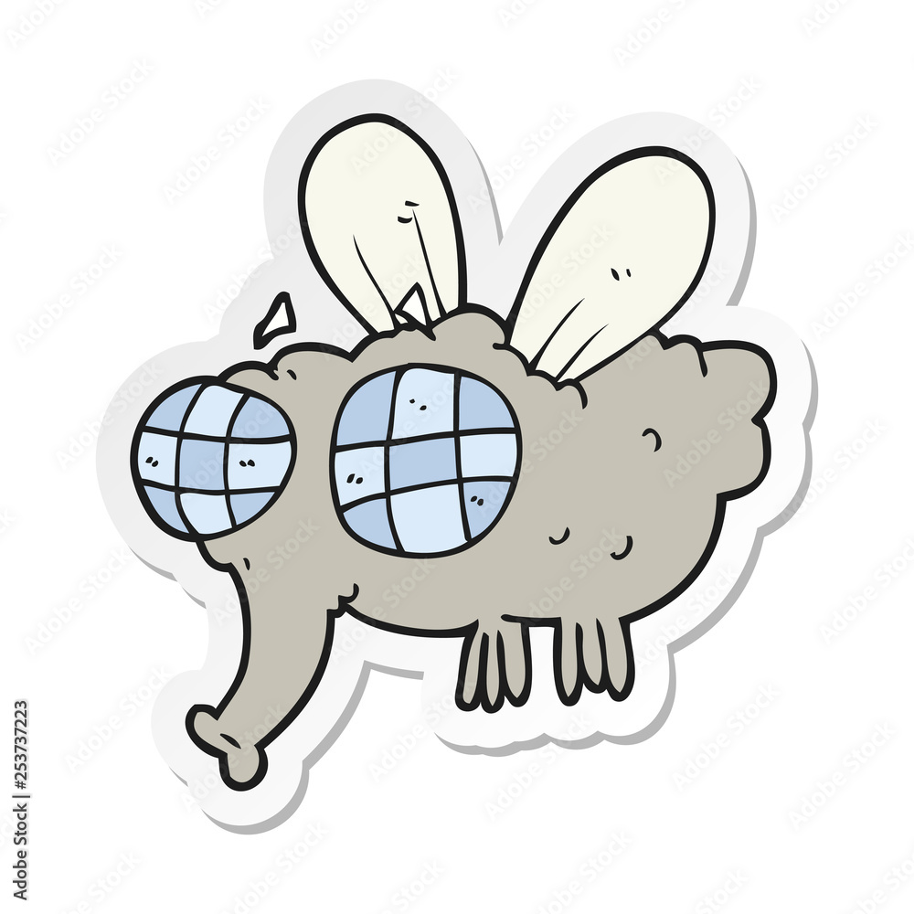 sticker of a cartoon fly sticker of a cartoon fly