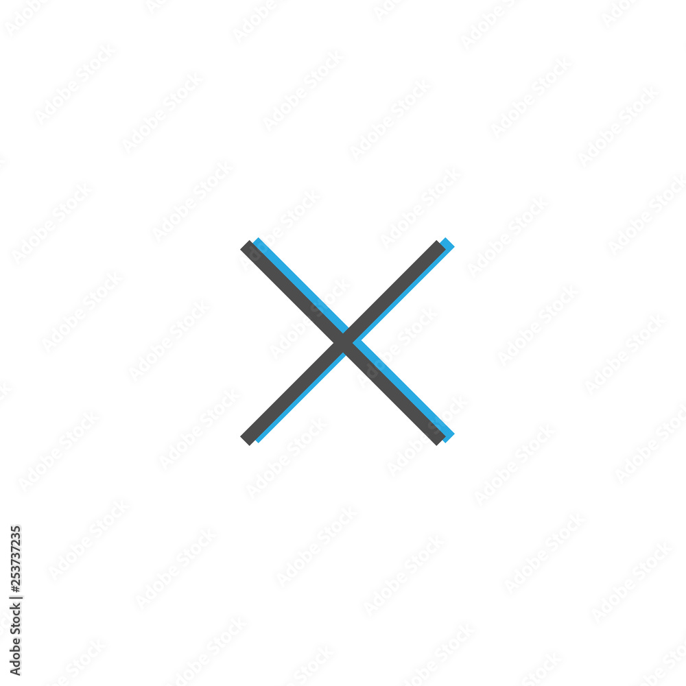 Multiply icon design. Essential icon vector illustration Multiply icon design. Essential icon vector illustration