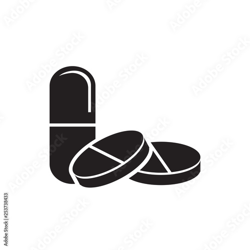 Pillls vector icon.