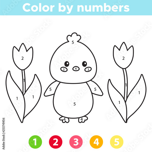 Number Coloring Page Preschool Children Cute Stock Vector (Royalty Free)  1533906974