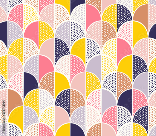 seamless childish doodle dots fun pattern