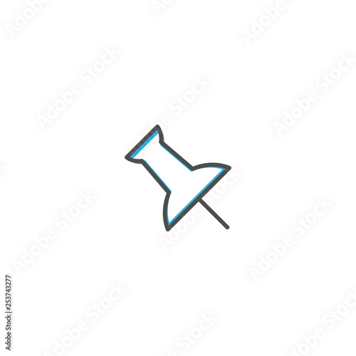 Push Pin icon design. Essential icon vector illustration