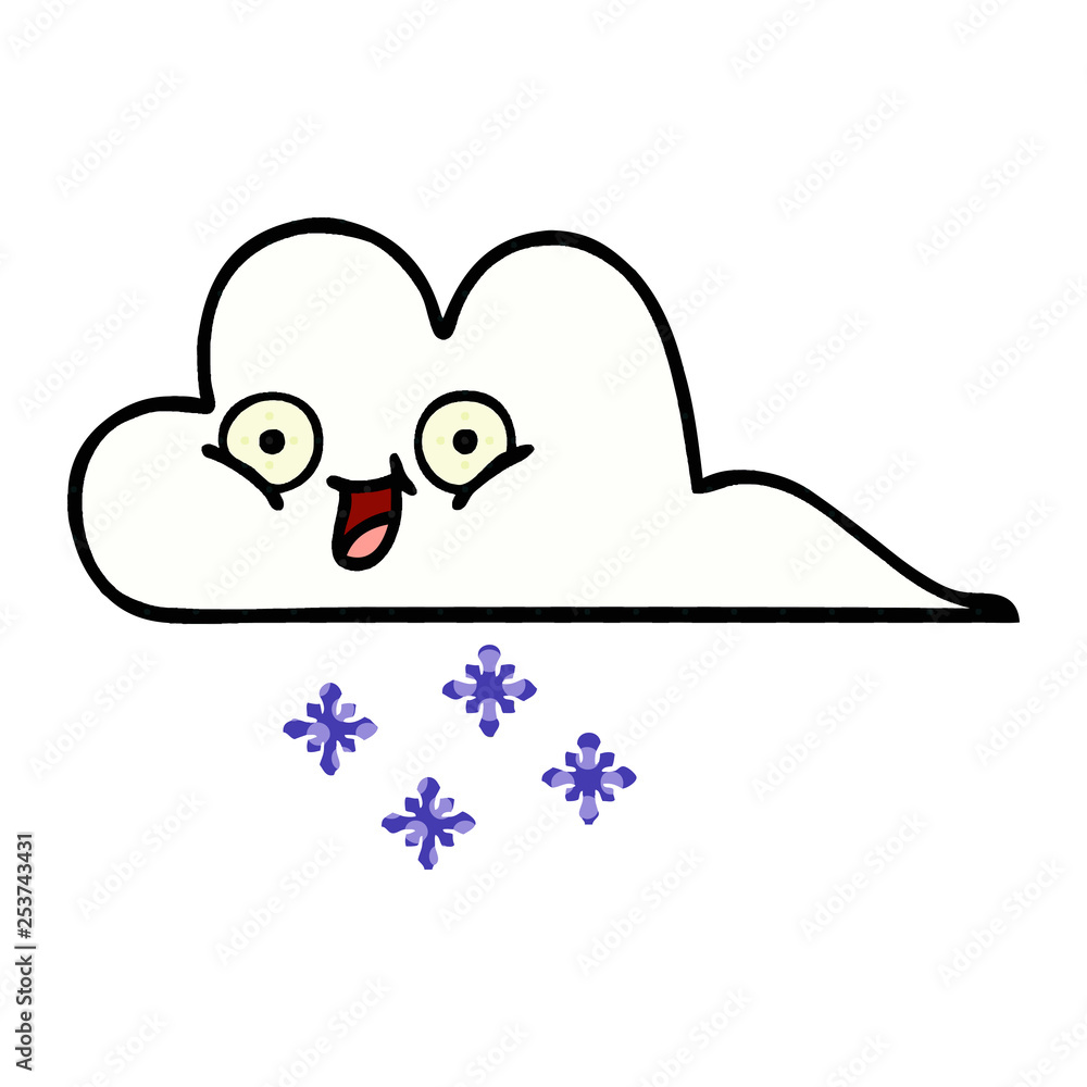 comic book style cartoon snow cloud comic book style cartoon snow cloud