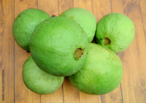  guava - fresh guava fruit with a wooden background
